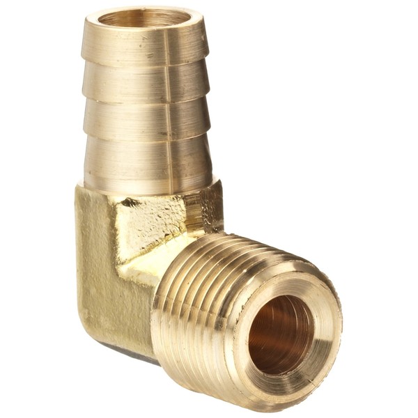 Dixon EL5H4M Brass Hose Fitting, Insert 90 Degree Elbow, 1/2"