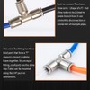 Jienk 2PCS 3/8" Tube OD Union Tee Push to Connect