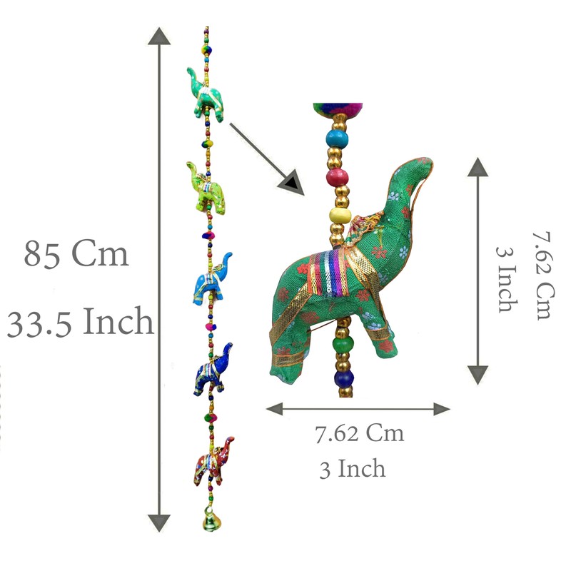 Indian Traditional Five Elephant Hanging Layer, Wall Hanging, Decorative Hanging