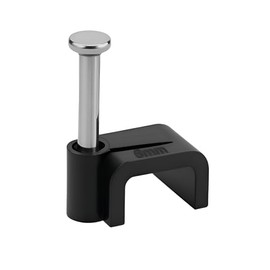 REULIN 100+ Pack Of 6mm Flat Cable Clips for Outdoor and Indoor Use, Wire Management Nail Clips (Black, 6 mm - Flat)