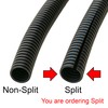 Electriduct 1.25" Flame Retardant Polypropylene Split Wire Loom Tubing Corrugated