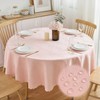 SPRICA Round Jacquard Tablecloth 200cm Water Resistant Solid Colour Heavy