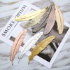 8 Pieces Metal Feather Bookmarks Assorted Metal Bookmark Feather Shape