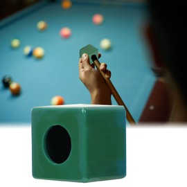 ElgnAura Convenient Billiards Chalk Storage, Portable Billiard Chalk Holder, Lightweight Accessory for Pool Cue Tip Lubrication (Green)