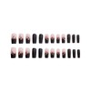 CEWEWP Fall Press on Nails Medium Fake Nails Pink Black