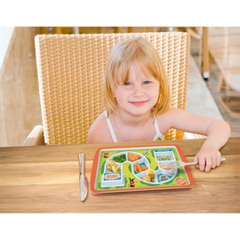 Genuine Fred DINNER WINNER, The Original Kid's Game Plate Tray - Award Winning - Picky Eater Solutions for Kids and Toddlers - Fun Mealtime - Divided Sections - Interactive Design - Dishwasher Safe