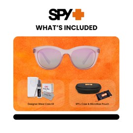 Spy Boundless 6700000000122 53 MM Matte Translucent Rose/Bronze with Rose Quartz Spectra Mirror Cateye Sunglasses for Men for Women + BUNDLE with Designer iWear Eyewear Kit