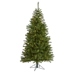 Nearly Natural 6ft. Springfield Artificial Christmas Tree with 300 Warm Clear Lights and 596 Tips