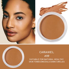 Kaely Cream Pot Concealer Full Coverage Set,Conceal Brighten Dark Circles,under Eye Brightener Color Correcting Concealer,Waterproof Foundation Palette with Brush,corrector de ojeras,Vegan Makeup,09