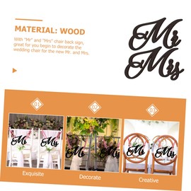 ORFOFE 1set Wedding Chair Signs for Bride and Groom Elegant Ceremony Decor Ribbon for Weddings Bridal Showers and Engagement Celebrations