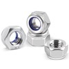 20Pcs M6 Nuts Nylock Nuts, Leryati Lock Nuts M6 Stainless