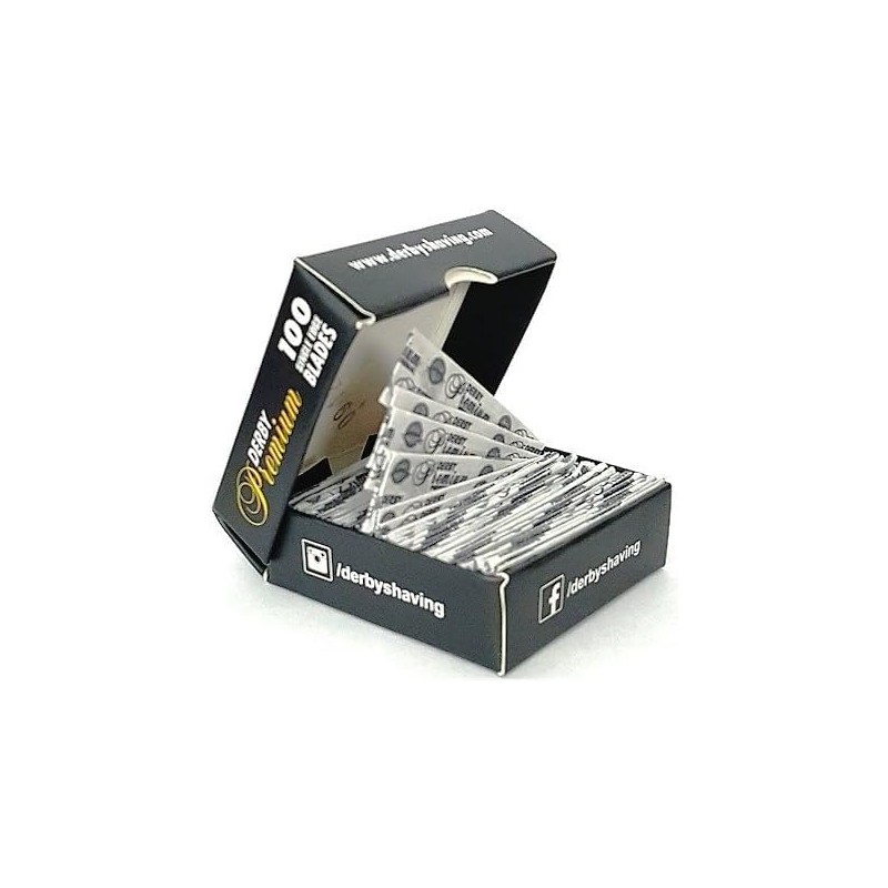 DERBY TOKAI Swedish Steel - Cuchillas de afeitar (100 unidades),