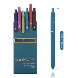 Ddaowanx Colorful Gel Pens, 0.5mm Fine Point Retractable,Multi Colored Pens for Journaling and Sketching, Teacher Must Haves,Teacher School Supplies, Gifts for Women (6Pcs-Vintage Colors)