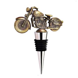 Motorcycle Wine Stopper, Vintage Bronze Metal motorcycle model gift for Men dad husband brother boyfriend, Present for Birthday, Father’s day, Valentine’s day, Christmas (wine stopper 1pc)