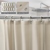 Funria EVA Shower Curtain Waterproof Bathroom Curtains with 12 Hooks