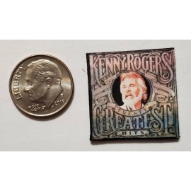 Dollhouse Miniature Record Album 1" 1/12 Kenny Rogers Greatest Hits Music