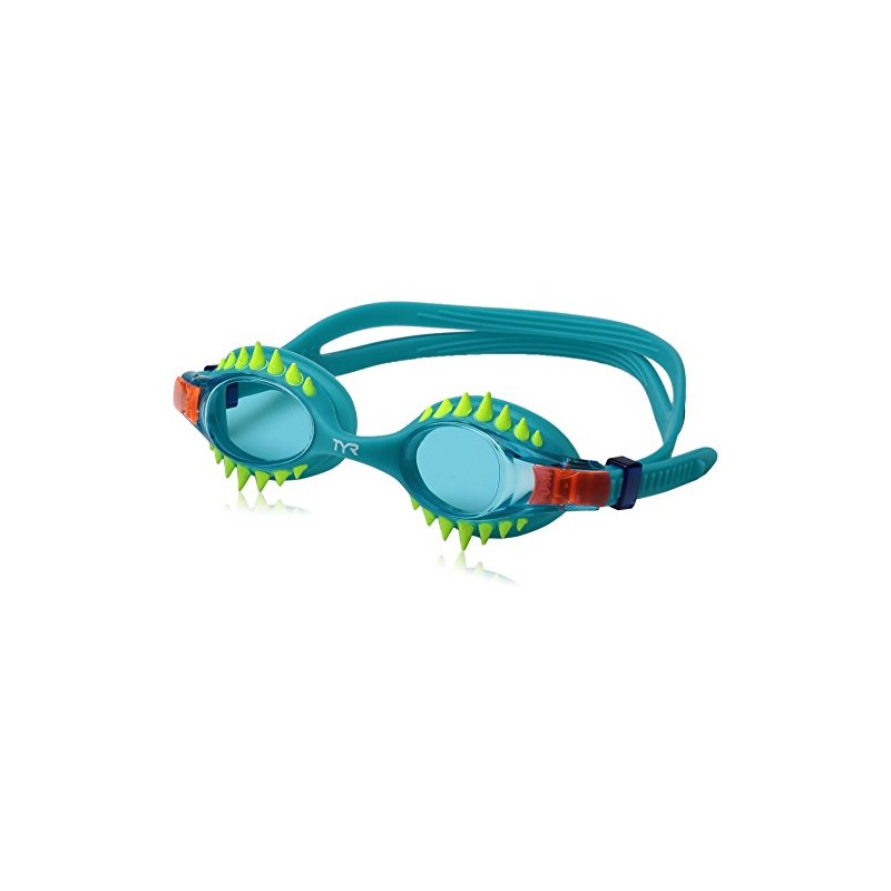 TYR Kids Swimple Spikes Googles, Spikes/Blue/Turquoise, One Size