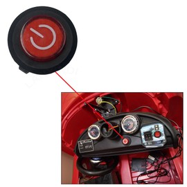 2 Pcs Power Button Switch Push Start Replacement Parts for Ride On Toy Car Electric Power Wheels Trax SUV Truck Accessories