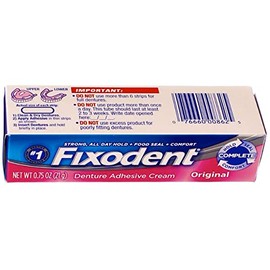Fixodent Crema adhesiva para dentaduras postizas original, 21 g (paquete de 8)