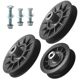 Ohoho 532194326 V-Groove Idler Pulley & 532194327 Flat Idler Pulley Compatible with Husqvarna 2042 LS 2246 LS 2346 XLS 2348 LS 2748 GLS 2754 GLS PB20H42YT PB22H46YT Lawn Mower