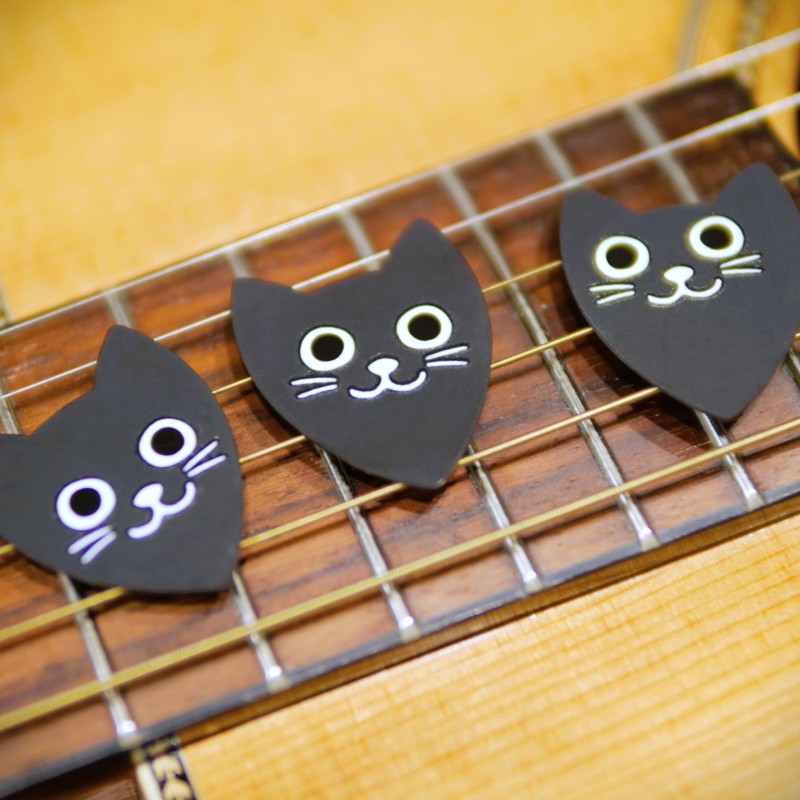 Cat Shaped Pick Guitar Pick (Cat 3p), Cute, 0.04 inch