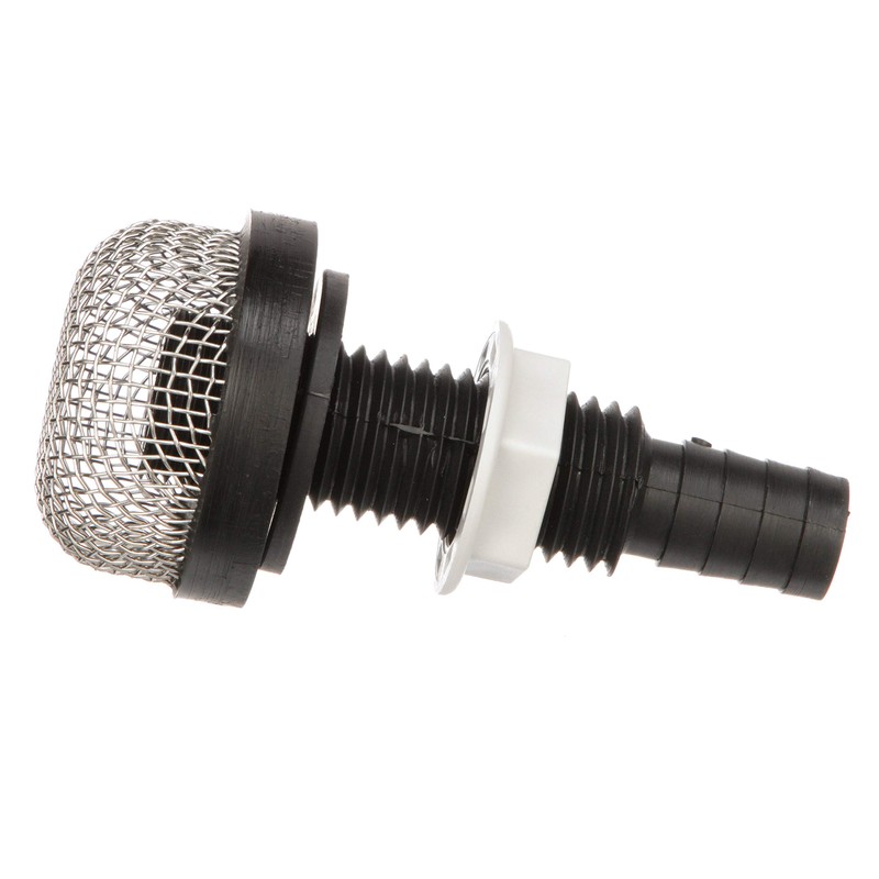 Seachoice Thru-Hull Strainer Mount with Aerator Screen, Fits 3/4 in.