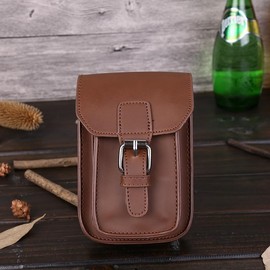 k-cocochi Scissor Bag Scissor Case Waist Pouch Back Leather Suede Brown Belt Loop Carabiner Hook