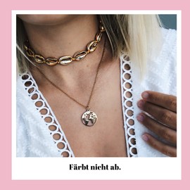 GD GOOD.designs EST. 2015 ® Shell necklace for women (adjustable) Shell necklace for women and girls (gold)