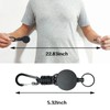 LISOPO 2pcs Key Fob Extendable Lanyard ID Yo-Yo Key Ring