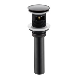 Luxier DS02-TO 1-5/8 in. Brass Bathroom and Vessel Sink Push Pop-Up Drain Stopper with Overflow in Oil Rubbed Bronze