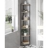 Hzuaneri Corner Shelf Stand, Corner Bookshelf, Storage Standing Shelf Unit