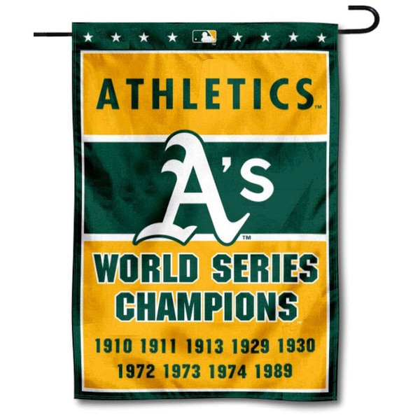 Oakland Athletics 9-Time World Series Champions Double Sided Garden Flag