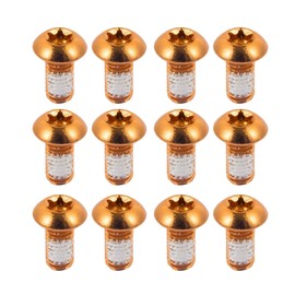 CNC Brake Disc Screw, Pack of 12, Bicycle Brake Disc Screw M5 x 10 mm, Orange