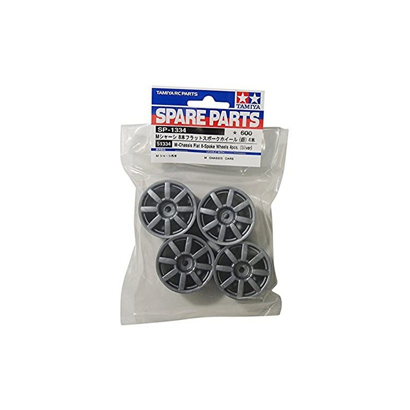 Tamiya 300051334 – M-Chassis Rims Mini Cooper S (4), Grey