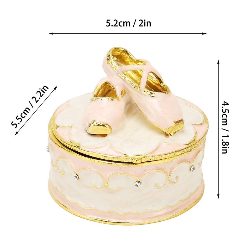 Jeweled Ballet Shoes Trinket Boxes Exquisite Compact Decorative Trinkets Jewelry