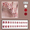Press on Nails Square Short Length Christmas Acrylic Glossy Full