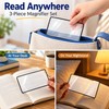 3-Pack 3X Reading Magnifier Sheets for Books, Menus & Documents