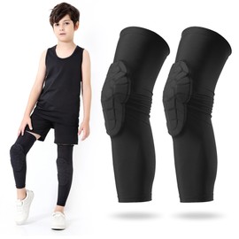 Kids Leg Sleeves Anti-Slip Leg Sleeves with Protective Knee Pads for Basketball Volleyball Skating