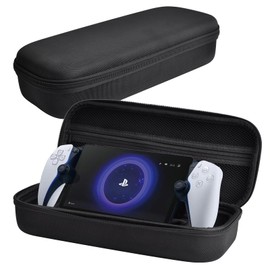 Yaslayp Travel Case Compatible with PlayStations Portal Remote Player,Protective Cover Hard Shell for PlayStation5-Built in Stand Design / Waterproof and Shockproof (Black)