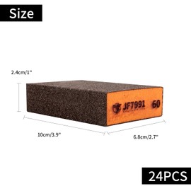 24 x sanding sponge, sanding sponge wood, sanding sponge fine, sanding sponges 6 grits (60-80-100-120-180-220), sandpaper wood, sandpaper fine, sandpaper metal