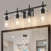 SOLFART 4 Lights Vanity Light Black Bathroom Vanity Lights Over
