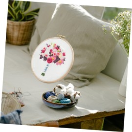 Operitacx Embroidery Starter Kits for DIY Art Craft Enthusiasts Embroidery Kit Cross Stitch Set Flower and Floss