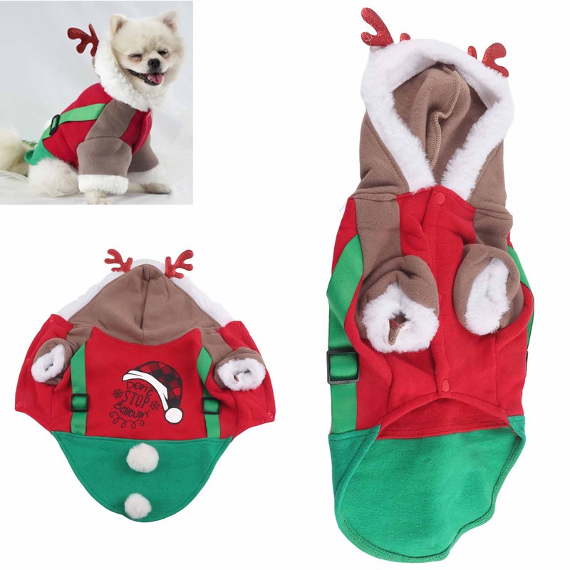 Pet Christmas Costume Autumn and Winter Seasons Cute Deer Costumes