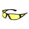 BiFocal Black Sunglasses With Yellow Night Driving Lens - 100%