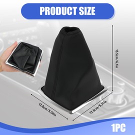 Vxiwscy For Ford Focus 2005-2012 Focus MK2 2005-2008 Gear Stick Cover Black PU Leather OEM Part Number SI-A0346 Gear Shift Cover Gear Shift Cover For Car