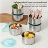 EUBEISAQI Stainless Steel Containers With Lids - Heightened Steel Food