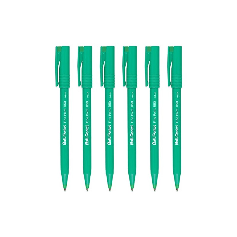 Pentel R50 Fine Point Liquid Ink Rollerball Pens - 0.8mm