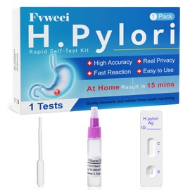 H Pylori Test Kit, H-Pylori Test, H. Pylori Stool (Antigen) Self-Test at Home, Accurate Helicobacter Pylori Test, Fast Results in 10-15 Mins, Easy to Use (1 Count (Pack of 1))