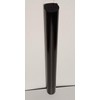 1" Diameter x 12" Long Black Opaque Extruded Acrylic Plexiglass