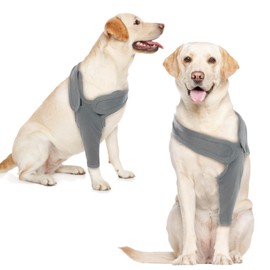 Katzinst Recovery Sleeve Dog, Knee Support Dog Rear Leg, Elbow Bandage Dog, Elasticity Elbow Pads Front Right Left Leg for Wounds, Bandages, Anti Licking for Dogs, Grey M